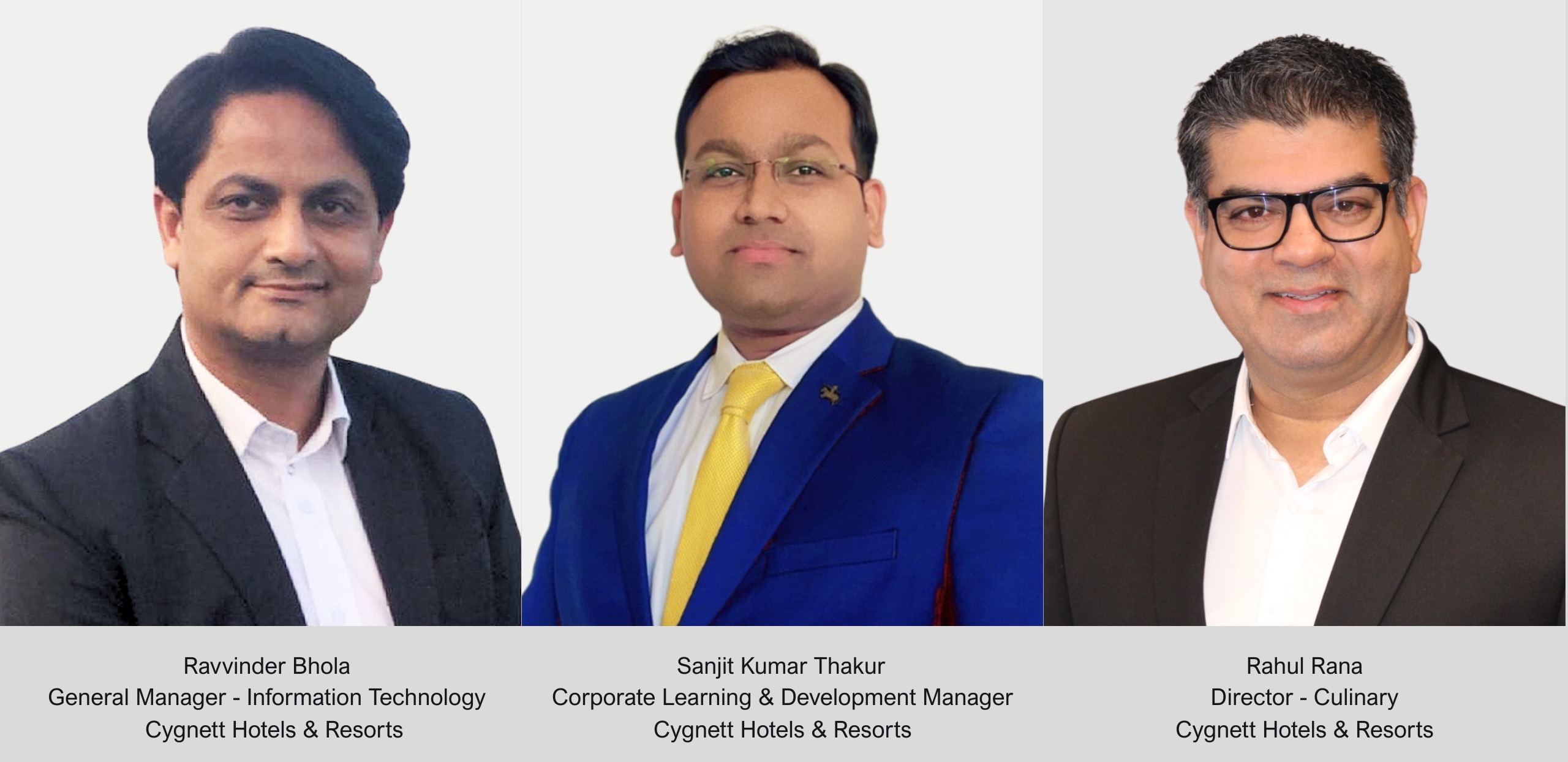 Cygnett Hotels & Resorts strengthens leadership team with three senior appointments